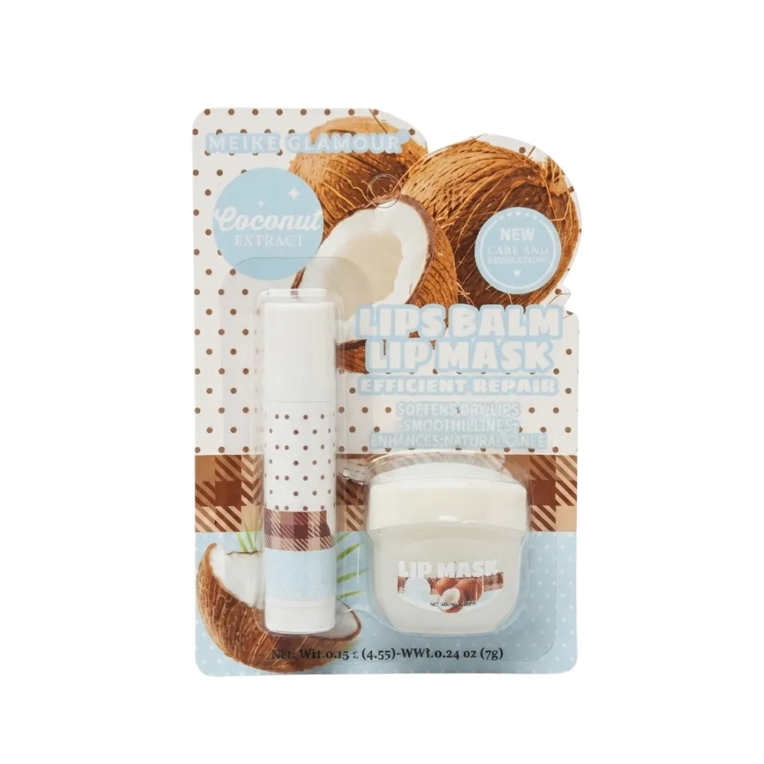 Bálsamo y Máscara Labial de Coco Meike Glamour — Hidratación Natural y Color Suave