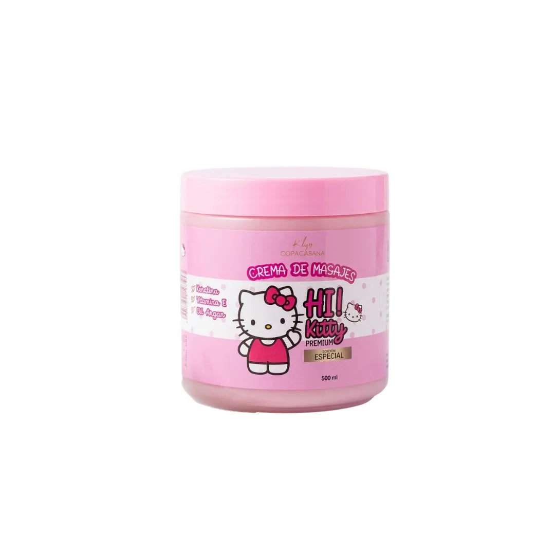 Crema Capilar Copacabana Hello Kitty 500ml – Keratina, Vitamina E y Aceite de Argán