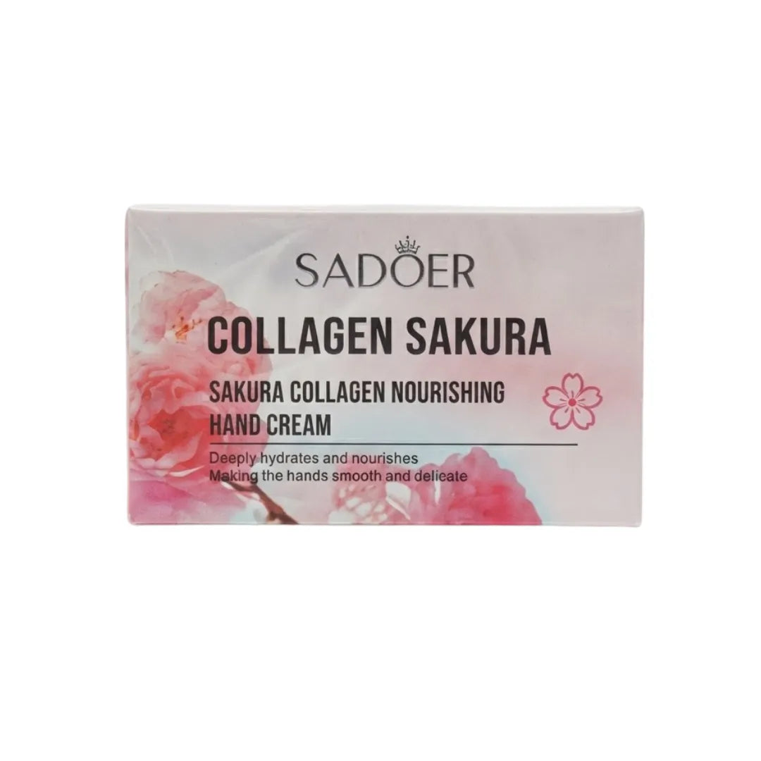 Crema de Manos Sadoer Colágeno Sakura 30g — Firmeza e Hidratación con Extracto de Cerezo
