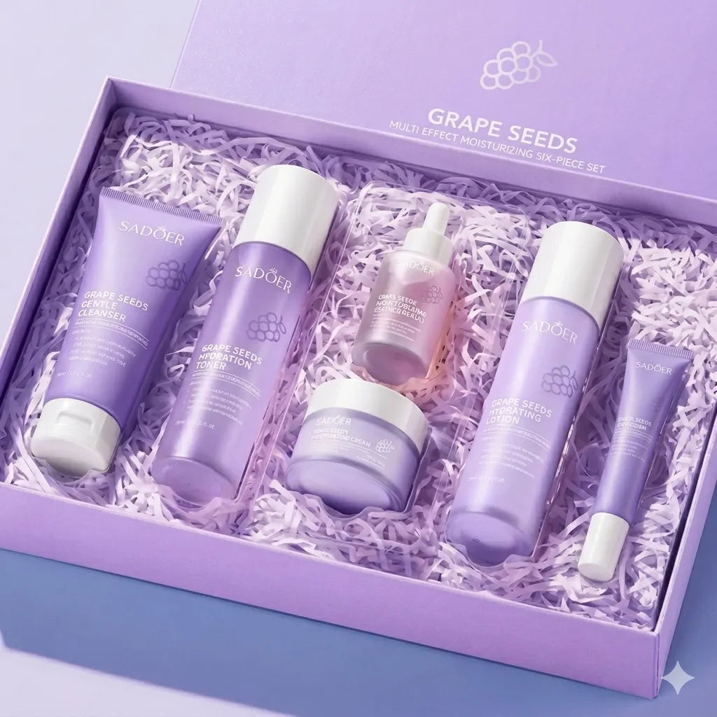 Pack Skincare Sadoer Grape Seeds 6 Piezas — Rutina Completa Antioxidante