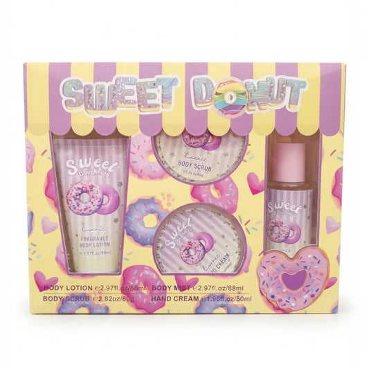 Set 4 en 1 Cuidado Corporal Gourmand — Perfume + Crema de Mano + Crema Corporal + Exfoliante | 5 Modelos