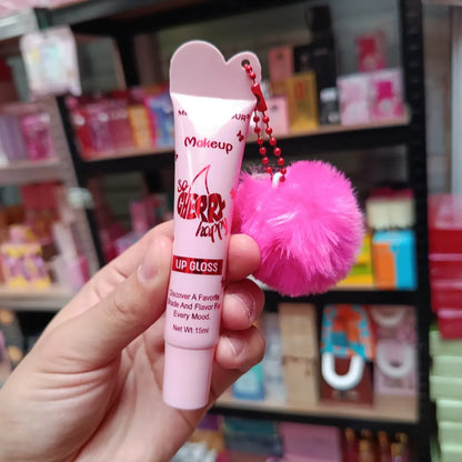 Lip Gloss Meike Glamour con Accesorio — 6 Tonos | Se Envía Surtido
