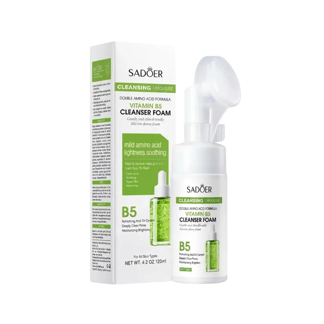 Espuma Limpiadora Facial 120ml — Vitamina B5, Ácido Hialurónico, Coenzima Q10 o Vitamina C | 4 Fórmulas