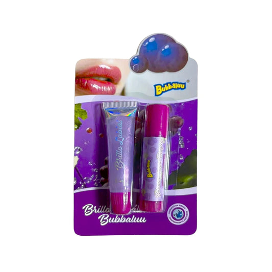 balsamo y brillo labial de uva