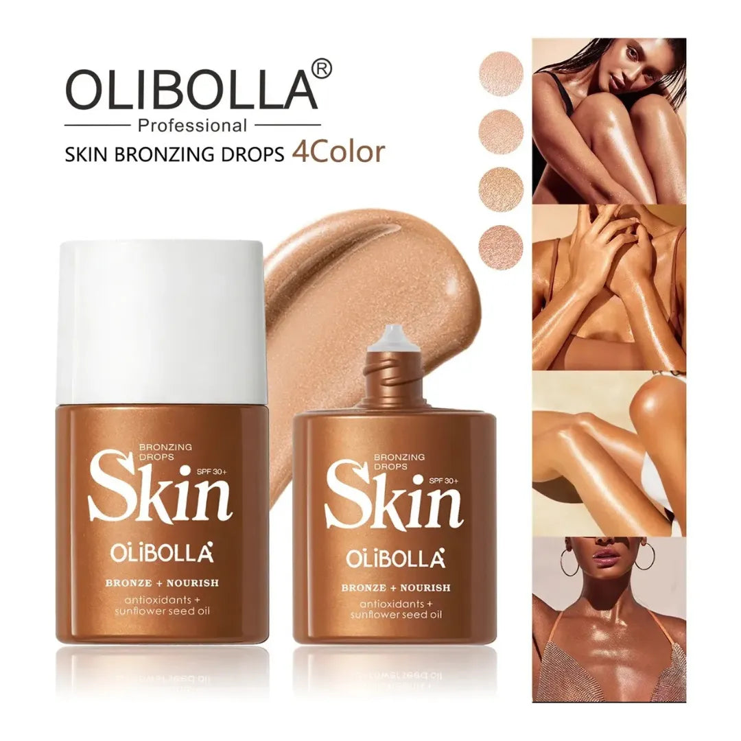 Base Líquida con Protector Solar SPF30+ Olibolla Bronzing Drops — 4 Tonos Disponibles