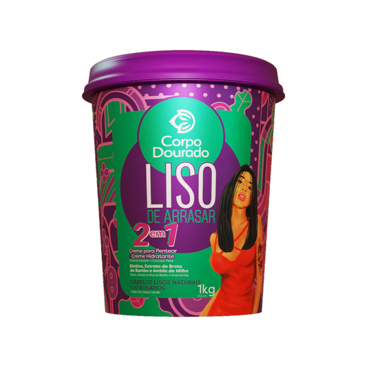 MASCARA 1 KILO PELO LISO CORPO DOURADO