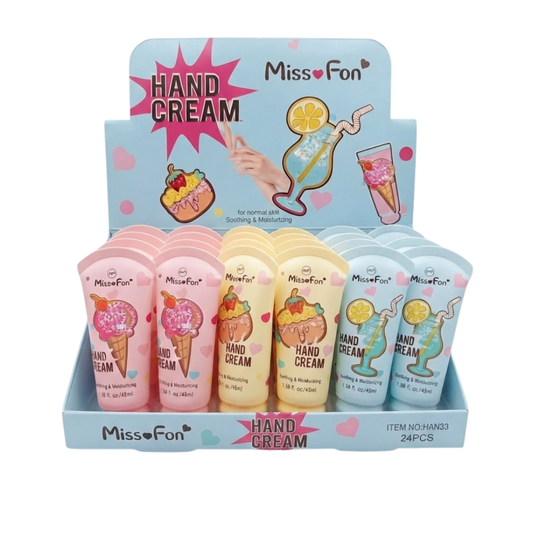 Crema de Mano con Aromas Dulces Miss Fon 3 Aromas — Hidratación Irresistible