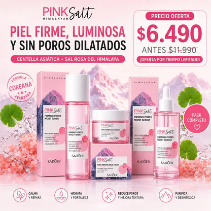 Pack Skincare Pinksatt Centella Asiática y Sal del Himalaya — Tónico + Sérum + Crema Facial