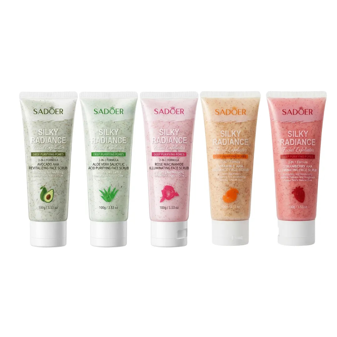 Exfoliante Facial Sadoer 100g — 5 Tipos Disponibles | Purifica, Renueva e Ilumina