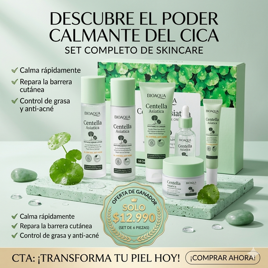 Kit Centella Asiática Bioaqua – Rutina Facial Calmante e Hidratante Completa