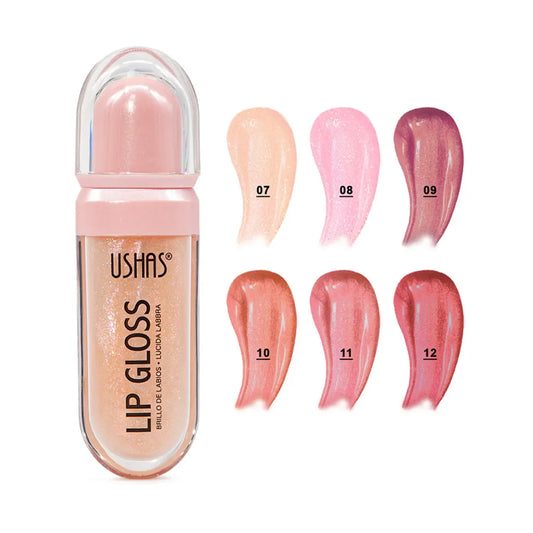 Lip Gloss Ushas Colorful Long Lasting — 6 Tonos Intensos y Larga Duración