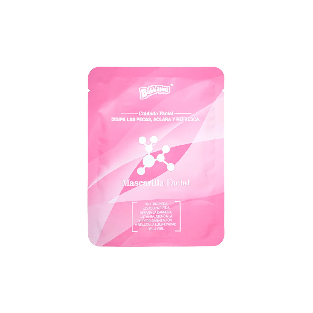 Mascarilla Facial Bubbaluu Niacinamida – Disipa Pecas, Aclara y Refresca