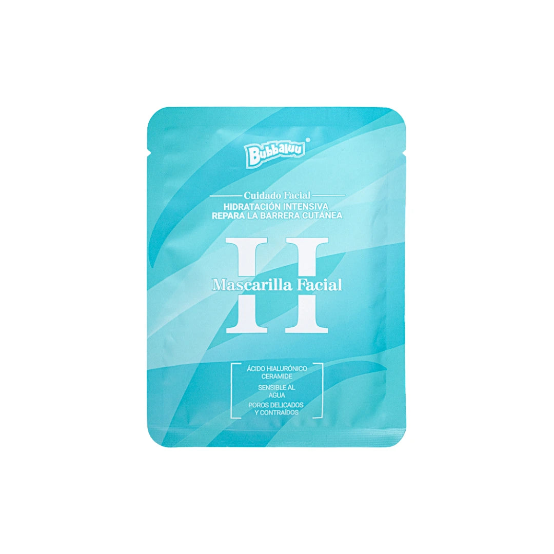 Mascarilla Facial Bubbaluu Ácido Hialurónico – Hidratación Profunda y Barrera Reparada
