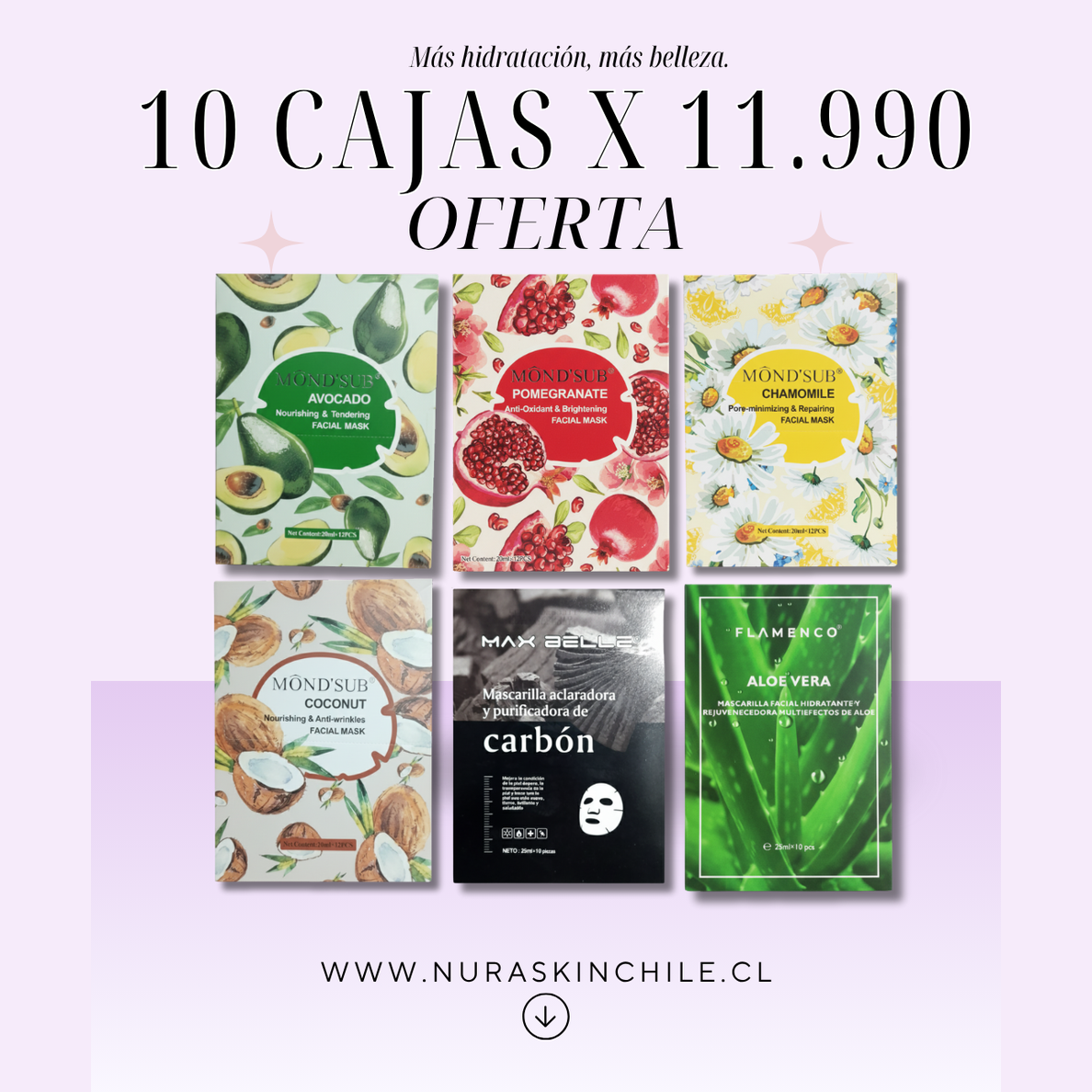 Pack 10 Cajas de Mascarillas Faciales