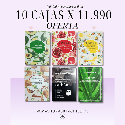 Pack 10 Cajas de Mascarillas Faciales