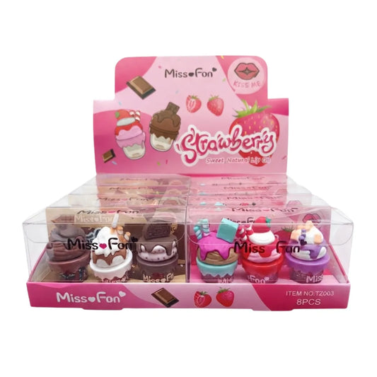 Pack 3 Lip Gloss de Postres Miss Fon — Inspiración Give Me Gourmand Lattafa | 2 Packs Distintos