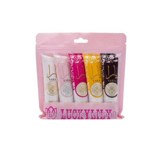 Pack 5 Cremas de Manos Inspiración Yara — 5 Aromas | 30g c/u