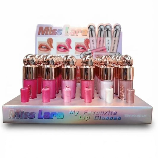Pack 6 Lip Glosses con Brillo Miss Lara — 6 Tonos Distintos | Mayorista