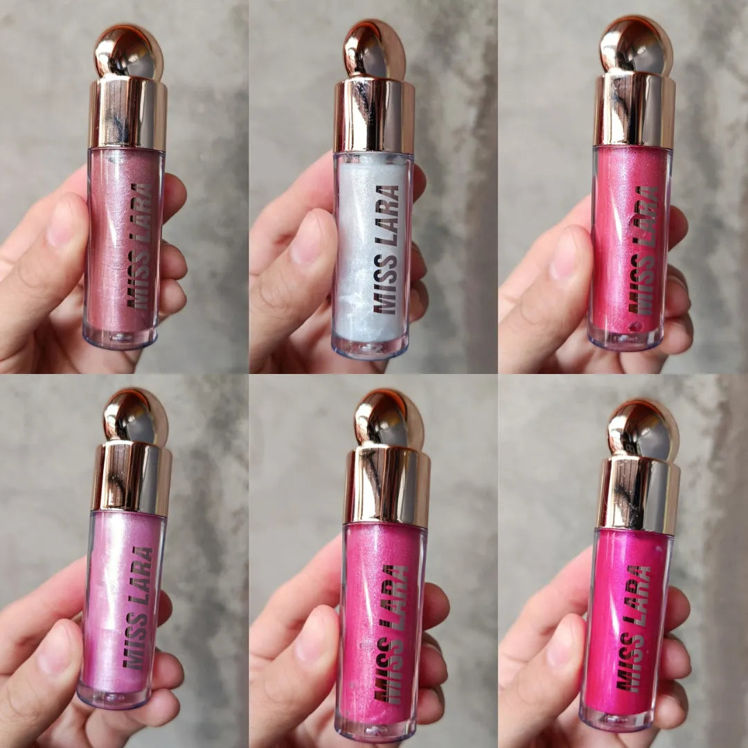 Pack 6 Lip Glosses con Brillo Miss Lara — 6 Tonos Distintos | Mayorista