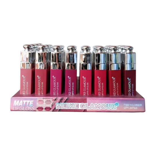 Pack 8 Lip Gloss Color Matte Meike Glamour — 8 Tonos Distintos | Mayorista