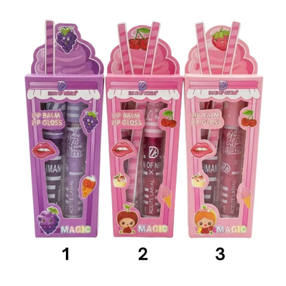 Pack Bálsamo Labial con Brillo Mágico — 3 Colores Disponibles