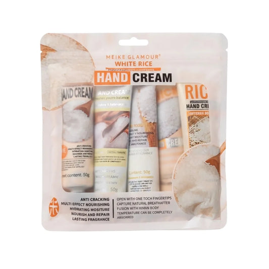 Pack Cremas de Mano de Arroz Meike Glamour — Hidratación Nutritiva y Suavizante