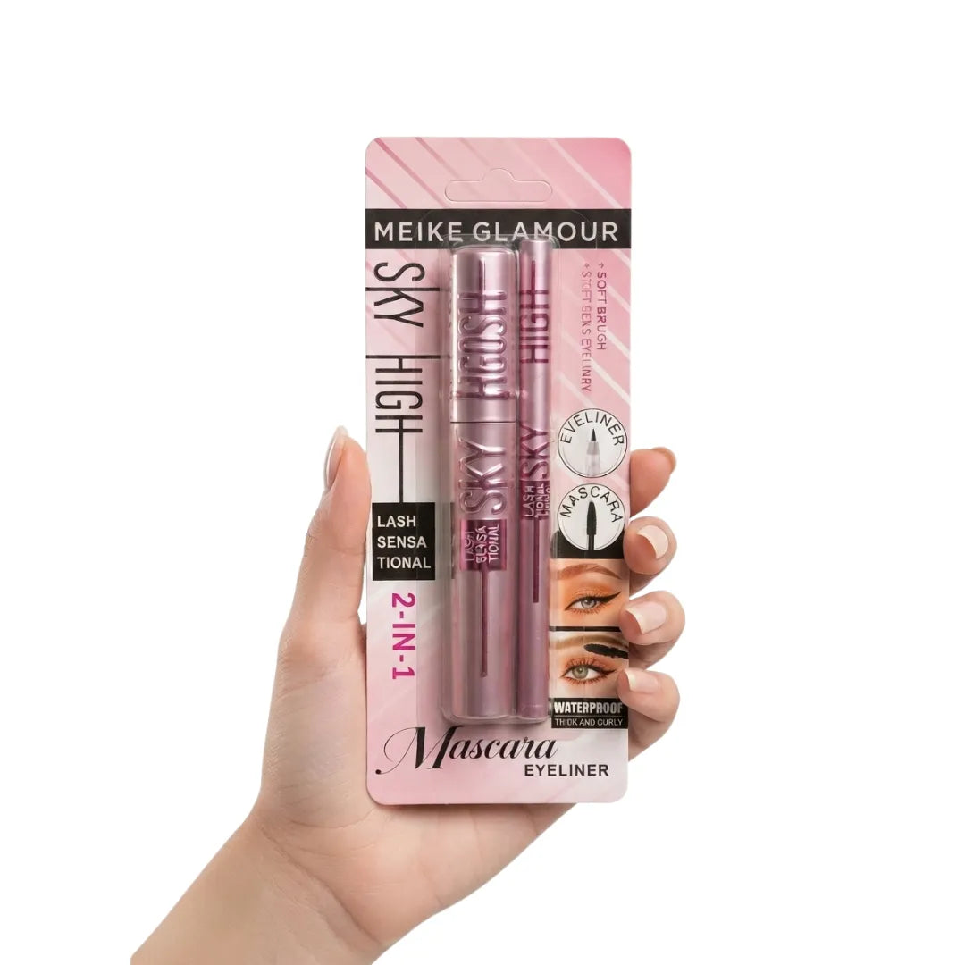 Pack Delineador + Máscara de Pestañas Meike Glamour Waterproof — Dúo Ojos Perfectos
