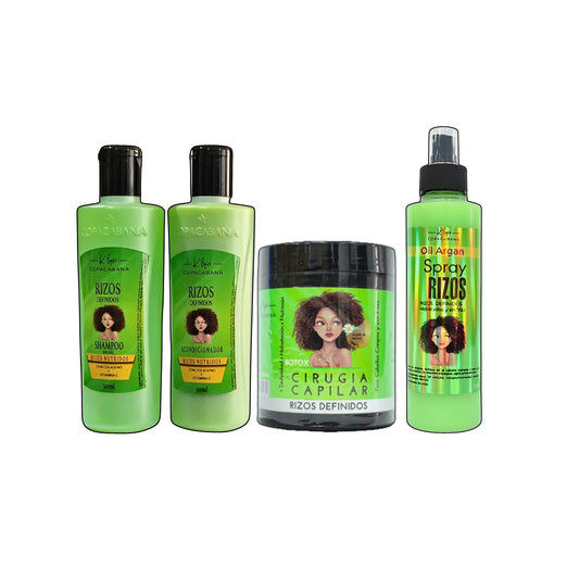 Pack cuidado capilar para rizos marca copacabana con argan