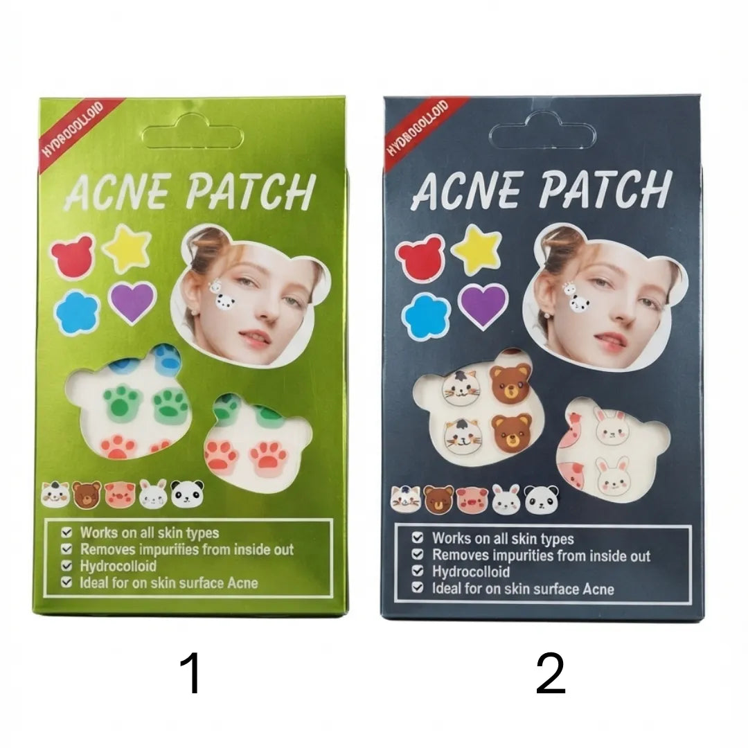 Parches Anti Acné Hidrocoloide Formas de Animales x24 — Cute y Efectivo