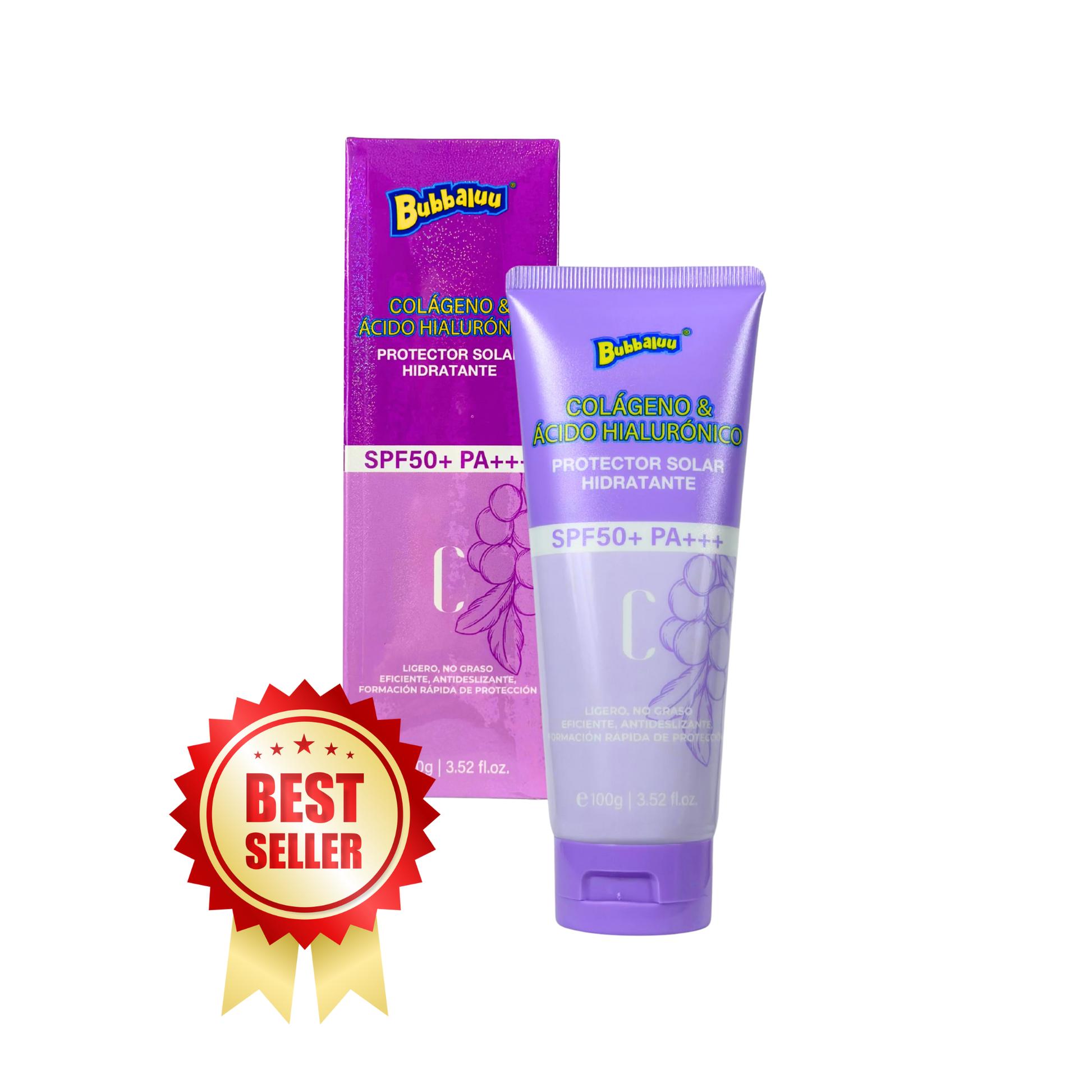 Protector solar Bubbaluu hidratante FPS para cara Nura Skin Chile