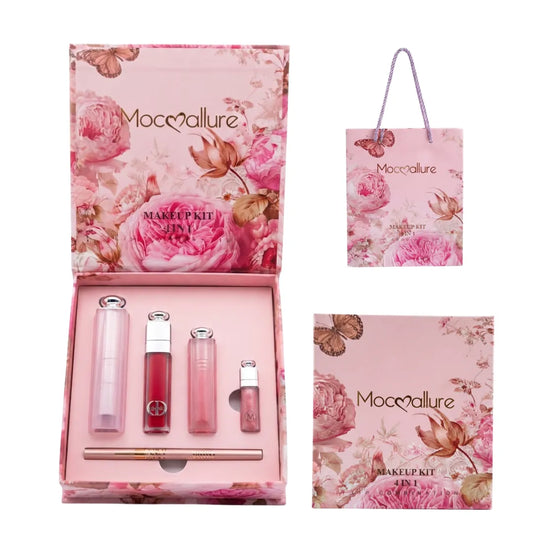 Set Lip Combination 4 en 1 Mocmallure — Con Caja y Bolsa de Regalo