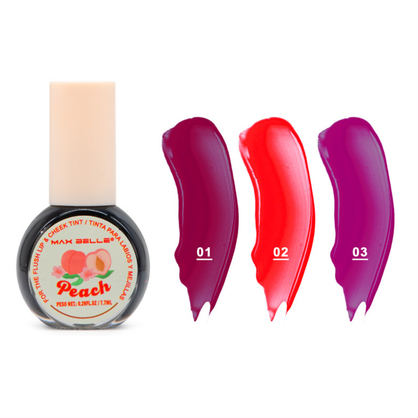 Tintas para Labios y Mejillas – Sandía, Frutilla y Durazno