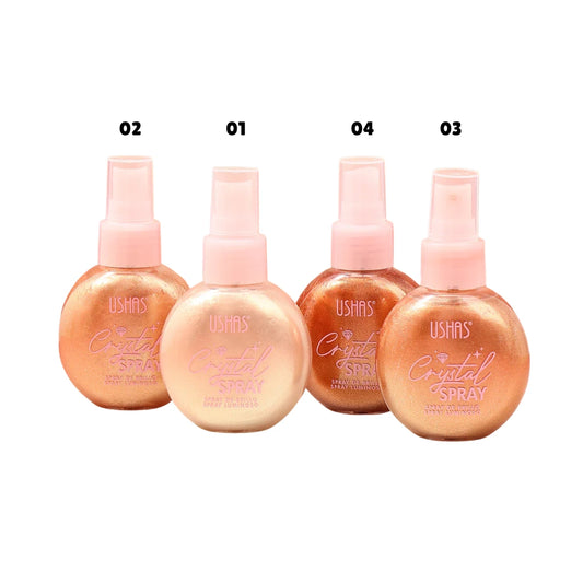 spray corporal con shimmer marca ushas 