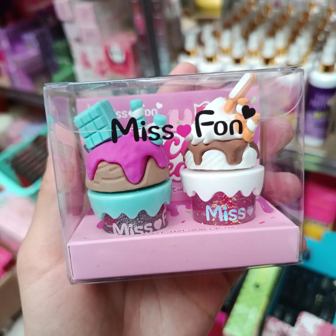 Pack 2 Lip Gloss de Postres Miss Fon — Inspiración Give Me Gourmand Lattafa | 3 Packs Distintos