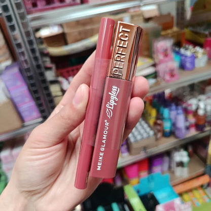 Pack Lip Gloss + Delineador Meike Glamour — 8 Tonos Disponibles