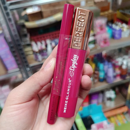 Pack Lip Gloss + Delineador Meike Glamour — 8 Tonos Disponibles