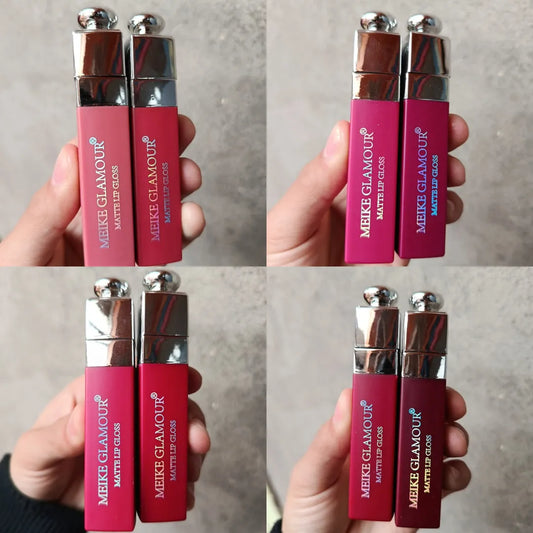 Pack 8 Lip Gloss Color Matte Meike Glamour — 8 Tonos Distintos | Mayorista