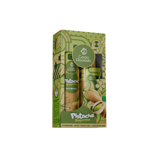pack cuidado capilar de pistacho corpo dourado